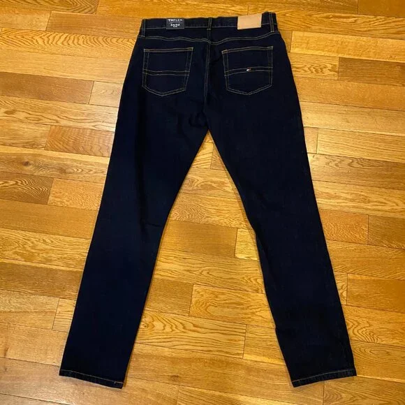 Tommy Hilfiger TH Flex Slim Fit Jeans Dark Wash Cotton Stretch 34x32 Mens NWT - Picture 6 of 6